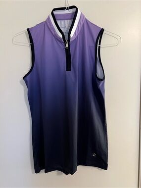 NWT Lohla Sport ombré 1/4 zip sleeveless top, size M.
